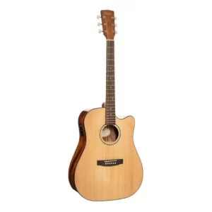Cort AF510CE-OP Elektro Akustik Gitar (Cutaway, Naturel, Masif)