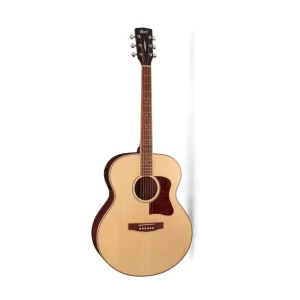Cort CJ-MEDXNATW Elektro Akustik Gitar Çantalı Jumbo Cutaway