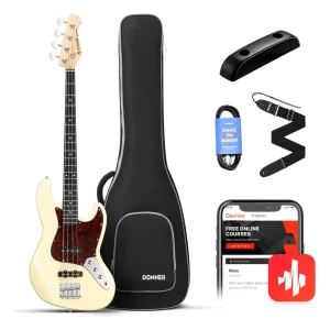 Donner DPB-510R JB-Style Bas Gitar (Vintage White)
