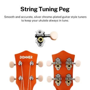 Donner DUS-10N Soprano Ukulele Seti (Siyah)