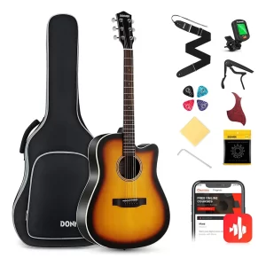 Donner EC1020 Cutaway Akustik Gitar Paketi (Sunburst)