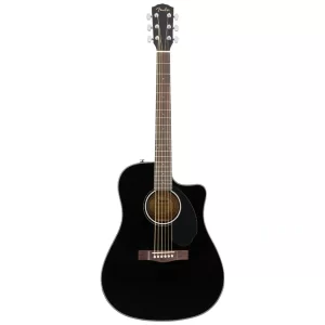 Fender CD-60SCE Ceviz Klavye Siyah Elektro Akustik Gitar