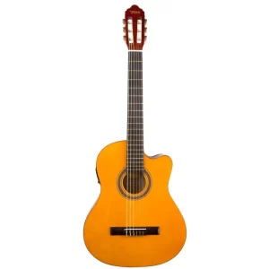Valencia VC104TCE Elektro Klasik Gitar 4/4 Naturel Sap Çelikli