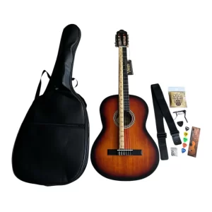 Valencia VC204 Gün Batımı Klasik Gitar 4/4 (Sunburst) Tam Set